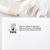 Glimlachende New Yaya Tshirts en geschenken Etiket (Insitu)