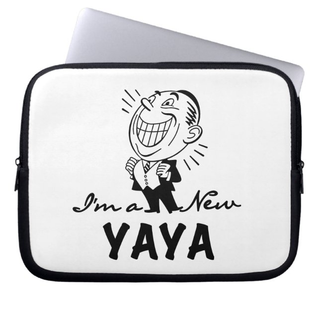 Glimlachende New Yaya Tshirts en geschenken Laptop Sleeve (Voorkant)