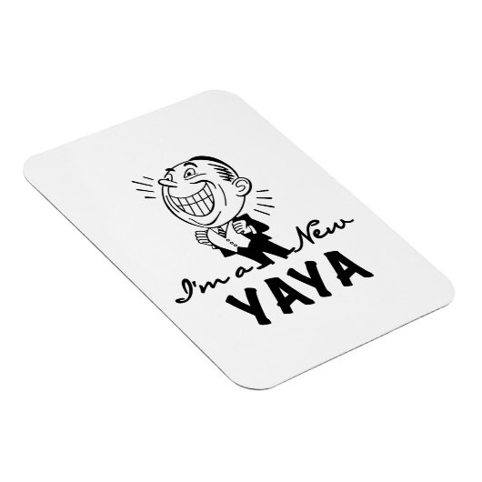 Glimlachende New Yaya Tshirts en geschenken Magneet (Rechterzijde)