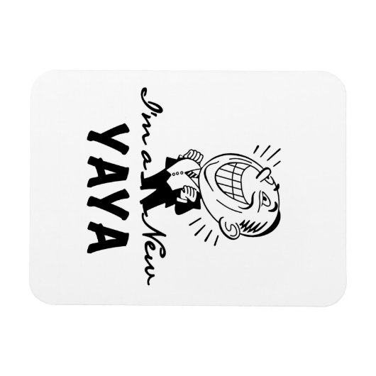 Glimlachende New Yaya Tshirts en geschenken Magneet (Horizontaal)