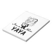 Glimlachende New Yaya Tshirts en geschenken Notitieblok (Gedraaid)