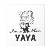 Glimlachende New Yaya Tshirts en geschenken Notitieblok (Voorkant)