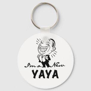 Glimlachende New Yaya Tshirts en geschenken Sleutelhanger