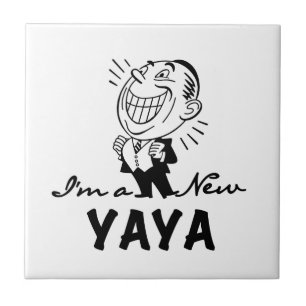 Glimlachende New Yaya Tshirts en geschenken Tegeltje