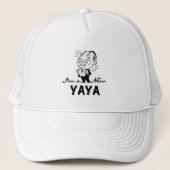 Glimlachende New Yaya Tshirts en geschenken Trucker Pet (Voorkant)