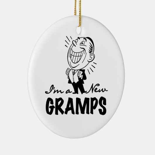 Glimlachende nieuwe Gramps T-shirts en geschenken Keramisch Ornament (Rechts)