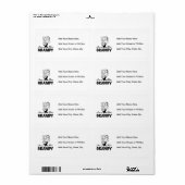 Glimlachende nieuwe Grampy T-shirts en geschenken Etiket (Full Sheet)