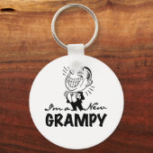 Glimlachende nieuwe Grampy T-shirts en geschenken Sleutelhanger (Voorkant)