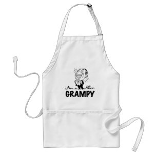 Glimlachende nieuwe Grampy T-shirts en geschenken Standaard Schort