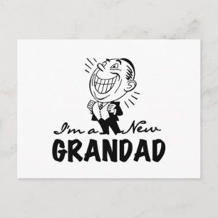 Glimlachende nieuwe Grandad T-shirts en geschenken Briefkaart