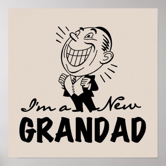 Glimlachende nieuwe Grandad T-shirts en geschenken Poster (Voorkant)