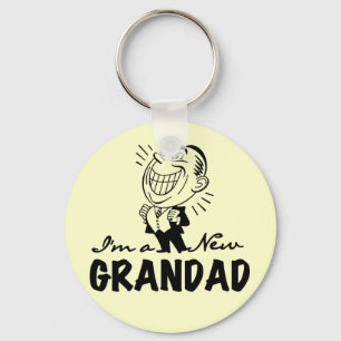 Glimlachende nieuwe Grandad T-shirts en geschenken Sleutelhanger