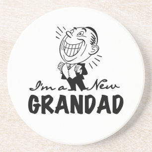 Glimlachende nieuwe Grandad T-shirts en geschenken Zandsteen Onderzetter