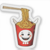 Glimlachende noedels sticker (Voorkant)