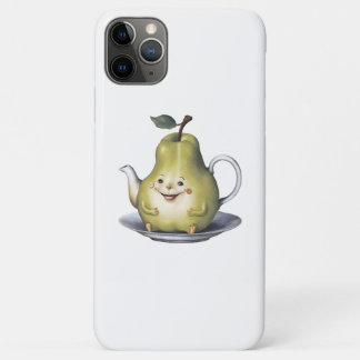 Glimlachende Peer Theepot iPhone 11 Pro Max Hoesje