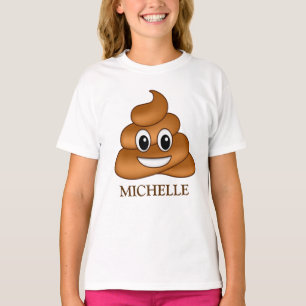 Glimlachende poep emoji t-shirt