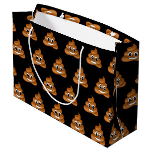 Glimlachende Poop Emoji geschenktas Groot Cadeauzakje
