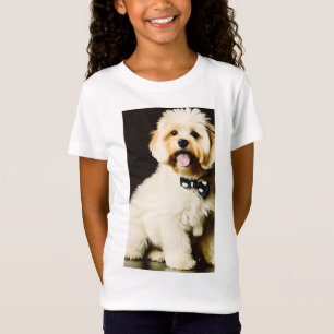 Glimlachende ruige puppy t-shirt