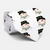 Glimlachende Sneeuwman Tshirts en geschenken Stropdas (Opgerold)