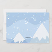 Glimlachende sneeuwman verjaardagsfeestje uitnodig kaart (Achterkant)