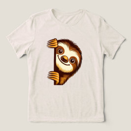 Glimlachende Spiedende Luiaard Dames Natuur T‑Shir Tri-Blend Shirt