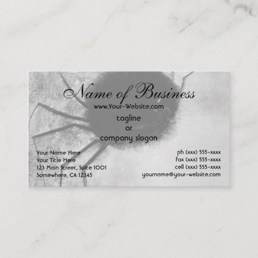 Glimlachende Spin by Odilon Redon Visitekaartje (Voorkant)