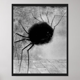 Glimlachende Spin door Odilon Redon, Oude Hallowee Poster