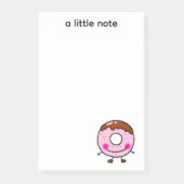 Glimlachende Strooidonut Karakter Kunst Post-it® Notes (Voorkant)