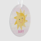 Glimlachende Sunshine Kinder Keepsake Christmas Ornament (voorkant)