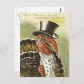 Glimlachende Turkije Top Hat Briefkaart (Voorkant / Achterkant)