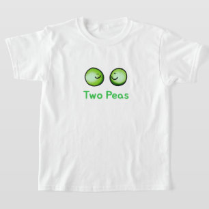 Glimlachende twee erwten Schattigee vriendschapsku T-shirt