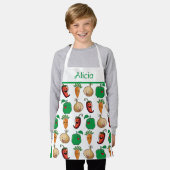 glimlachende Veggies Schort (Gedragen)