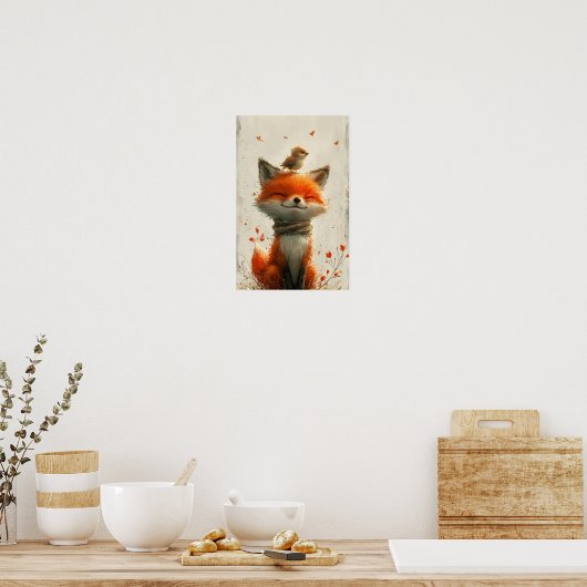 Glimlachende Vos Print  (Keuken)