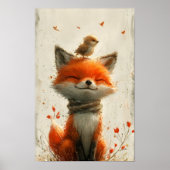 Glimlachende Vos Print  (Voorkant)