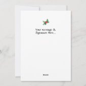 Glimlachende Waterverf Kerstman Kaart (Achterkant)