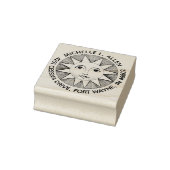  glimlachende zon aangepaste ronde retour adres 	rubberstempel (Stempel)