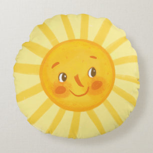 Glimlachende zon rond kussen Schattigee Baby kwe