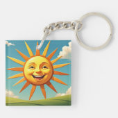 "GLIMLACHENDE ZON" SLEUTELHANGER (Achterkant)