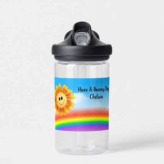 Glimlachende zon waterfles (Voorkant)