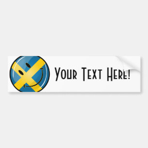 Glimlachende Zweedse Vlag Bumpersticker