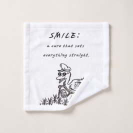 GLIMLACHT DIE Wash Cloth GENEZEN Washandje