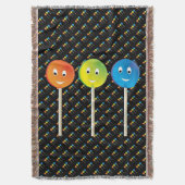glimlachte lollipops deken (Voorkant Verticaal)