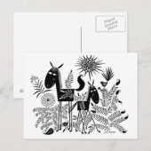 glimlachte paarden briefkaart (Voorkant / Achterkant)