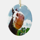 glimlachte paarden keramisch ornament (Rechts)