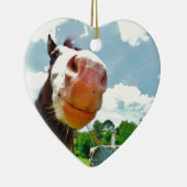 glimlachte paarden keramisch ornament (Rechts)