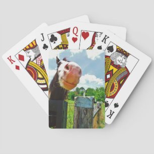 glimlachte paarden pokerkaarten