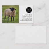 glimlachte schapen visitekaartje (Voorkant / Achterkant)