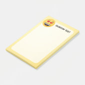 Glimlend gezicht met hartvormige ogen post-it® notes (Schuin)