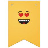 Glimlend gezicht met hartvormige ogen vlaggetjes (Derde vlag)