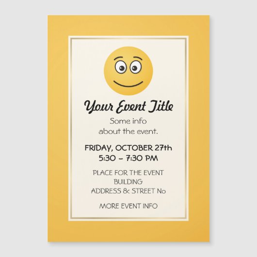 Glimlend gezicht met open ogen (Voorkant)